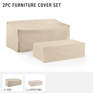 Foto 4 | Foto 4 | Fundas Para Muebles Crosley Impermeables Para Sofá Y Mesa De 2 Piezas  Color Canela - Venta Internacional.