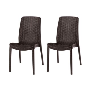 Foto 1 | Foto 1 | Silla Lagoon Rue 7025 Polipropileno Apilable Set De 2 Color Café