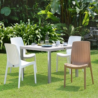 Foto 4 | Foto 4 | Silla Lagoon Rue 7025 Polipropileno Apilable Set De 2 Color Café