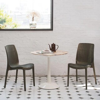 Foto 5 | Foto 5 | Silla Lagoon Rue 7025 Polipropileno Apilable Set De 2 Color Café