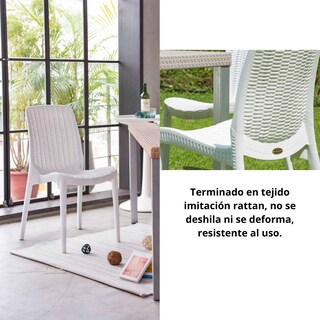 Foto 7 | Foto 7 | Silla Lagoon Rue 7025 Polipropileno Apilable Set De 2 Color Café