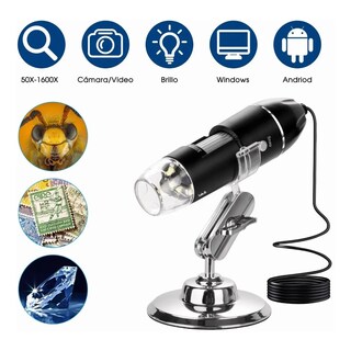 Foto 2 | Foto 2 | 3 En 1 Microscopio Digital Lab.g Usb 1600x Zoom Optico Hd 8 Leds Negro