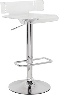 Foto 1 | Foto 1 | Taburete De Bar Acme Rania Transparente Con Asiento Giratorio Ajustable - Venta Internacional.