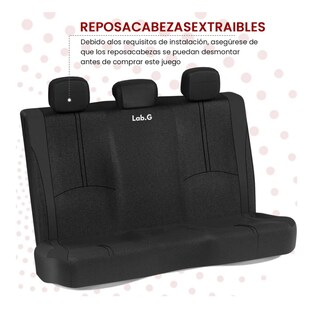 Foto 4 | Foto 4 | Funda Universal Para Asiento De Automóvil Lab.g 10 Piezas Negro
