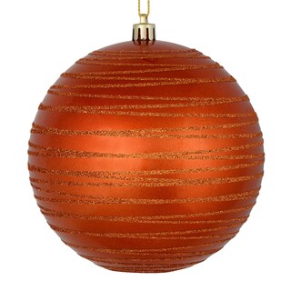 Foto 1 | Foto 1 | Adorno Colgante Vickerman 12 Cm Purpurina Naranja Bruñida Paquete De 4 - Venta Internacional.