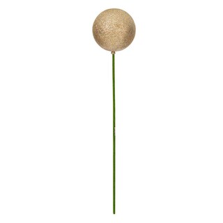 Foto 1 | Foto 1 | Escultura Vickerman Bola Brillante Champán De 10 Cm En Palo De 46 Cm - Venta Internacional.