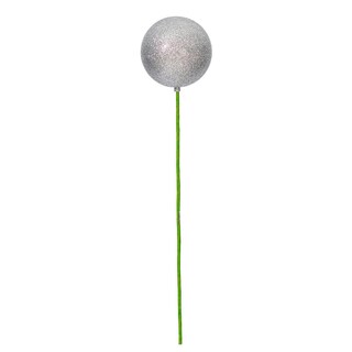 Foto 1 | Foto 1 | Adorno Colgante Vickerman De 10 Cm X 46 Cm En Barra Con Purpurina Plateada - Venta Internacional.