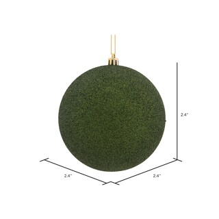Foto 2 | Foto 2 | Adorno Colgante Vickerman Color Verde Musgo Purpurina 6 Cm 24 Unidades - Venta Internacional.