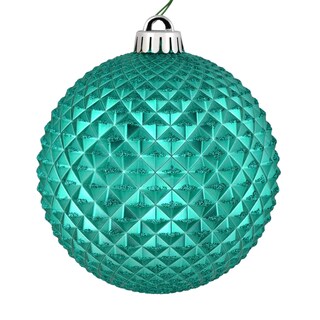 Foto 1 | Foto 1 | Adorno Colgante Vickerman Bola De Purpurina De 15 Cm Color Verde Azulado Paquete De 4 - Venta Internacional.