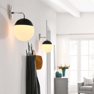 Foto 5 | Foto 5 | Lámpara De Pared Modway Stellar De 1 Luz Cristal Opalino Niquelado 20 X 18 X 30 Cm - Venta Internacional.