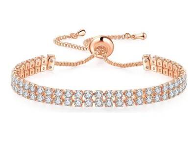 Foto 1 | Foto 1 | Pulsera Xtellar Con Dos Filas De Diamantes Joyeria Mujer