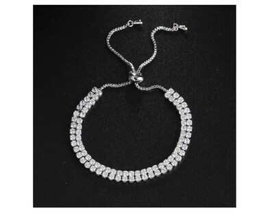 Foto 2 | Foto 2 | Pulsera Xtellar Con Dos Filas De Diamantes Joyeria Mujer