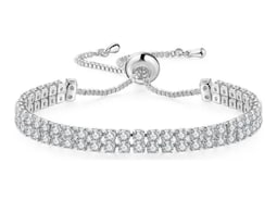 Pulsera Con Dos Filas Xtellar De Diamantes Joyeria Mujer