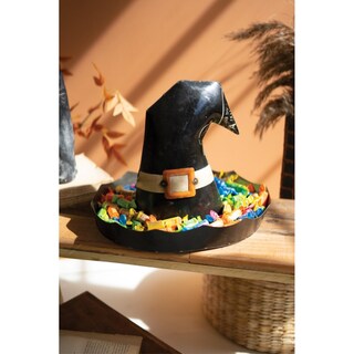 Foto 1 | Foto 1 | Sombrero De Bruja Candy Bowl Kalalou De Hierro Reciclado Para Halloween - Venta Internacional.