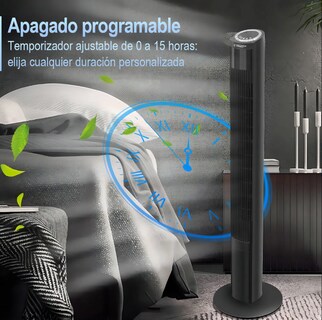 Foto 3 | Foto 3 | Ventilador De Torre Silencioso Con Control Remoto Con Pantalla Temporizador Ventilador Vertical De Piso 102cm