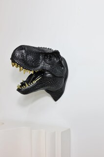 Foto 1 | Foto 1 | Soporte De Pared Hi-line Gift Ltd Con Forma De Cabeza De Dinosaurio Negro - Venta Internacional.