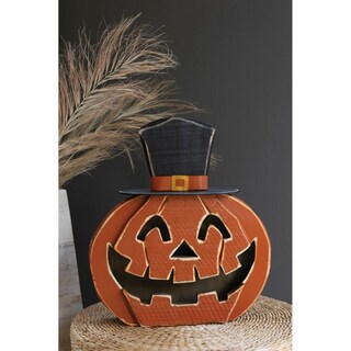 Foto 1 | Foto 1 | Portavelas Kalalou Jack-o-lantern De Madera Pintada - Venta Internacional.
