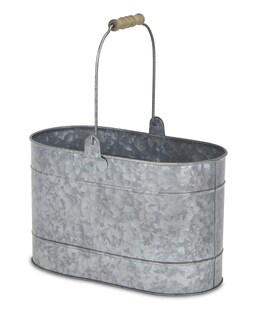 Foto 2 | Foto 2 | Mango Ovalado De Metal Galvanizado Fp-4010 De Bucket Cheung - Venta Internacional.