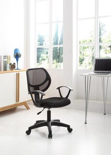 Foto 5 | Foto 5 | Silla Hodedah De Malla Con Respaldo Medio Ajustable En Altura  Giratoria  Negra - Venta Internacional.