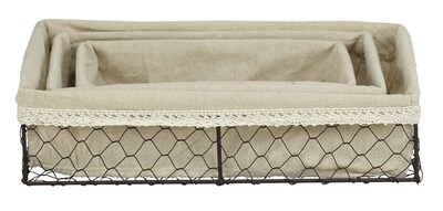 Foto 1 | Foto 1 | Set De 3 Bandejas Rectangulares De Alambre Basket Cheung's Fp-3373-3 - Venta Internacional.