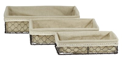 Foto 2 | Foto 2 | Set De 3 Bandejas Rectangulares De Alambre Basket Cheung's Fp-3373-3 - Venta Internacional.