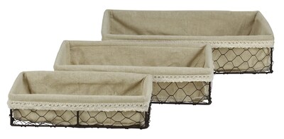 Foto 3 | Foto 3 | Set De 3 Bandejas Rectangulares De Alambre Basket Cheung's Fp-3373-3 - Venta Internacional.