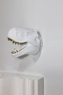Foto 1 | Foto 1 | Escultura De Cabeza De Dinosaurio Hi-line Gift Ltd Para Pared Blanca 23 X 32 X 35 Cm - Venta Internacional.