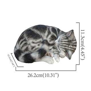 Foto 5 | Foto 5 | Figurine Hi-line Gift Ltd. Gato Dormido Poliresina 26 X 20 X 11 Cm - Venta Internacional.