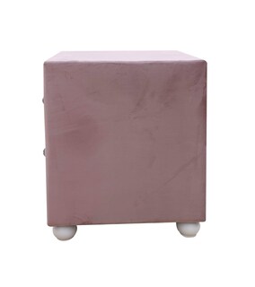 Foto 4 | Foto 4 | Mesa De Noche Acme Tapizada Rosa 43x43x43 Cm 2 Cajones - Venta Internacional.