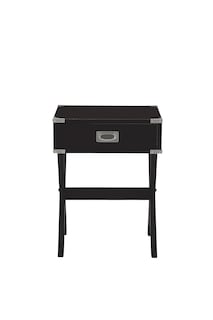 Foto 2 | Foto 2 | Mesa Auxiliar Cuadrada De Madera Con 1 Cajón De Table Acme Babs  Color Negro - Venta Internacional.