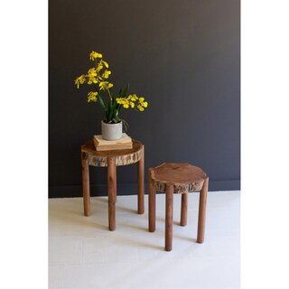 Foto 1 | Foto 1 | Set De Dos Mesas Kalalou De Madera De Acacia Live Edge Accent - Venta Internacional.