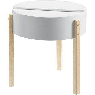 Foto 1 | Foto 1 | Mesa Auxiliar Redonda De Madera Acme Bodfish Con Almacenamiento Oculto - Venta Internacional.