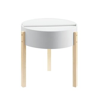Foto 2 | Foto 2 | Mesa Auxiliar Redonda De Madera Acme Bodfish Con Almacenamiento Oculto - Venta Internacional.