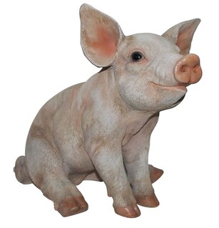 Foto 1 | Foto 1 | Figura De Cerdo Sentada De 30 Cm De Sculpture Hi-line Gift Ltd - Venta Internacional.