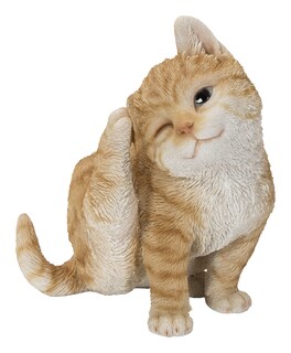 Foto 1 | Foto 1 | Escultura Hi-line Gift Gato Amarillo Rascador De Orejas En Poliresina - Venta Internacional.