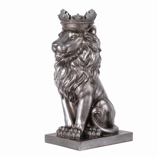 Foto 5 | Foto 5 | Estatua De León Con Corona De Sculpture Hi-line Gift Ltd. 37 Cm - Venta Internacional.
