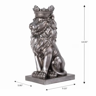 Foto 7 | Foto 7 | Estatua De León Con Corona De Sculpture Hi-line Gift Ltd. 37 Cm - Venta Internacional.
