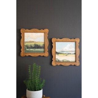 Foto 1 | Foto 1 | Pinturas Acrílicas De Paisajes Con Marco De Madera Kalalou Juego De 2 - Venta Internacional.
