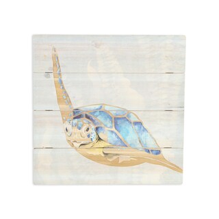 Foto 1 | Foto 1 | Decoración Mural De Madera Con Forma De Tortuga Marina Nadadora Coralia De Cheung - Venta Internacional.