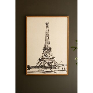 Foto 1 | Foto 1 | Lámina Mural Enmarcada Con La Torre Eiffel En Blanco Y Negro De Kalalou - Venta Internacional.