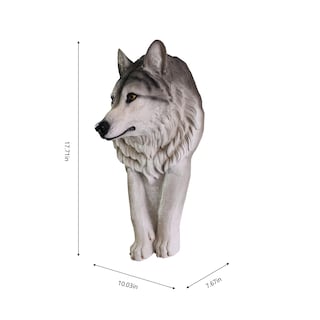 Foto 6 | Foto 6 | Adorno Para Colgar En Pared Con Forma De Cabeza De Lobo Hi-line Gift Ltd - Venta Internacional.