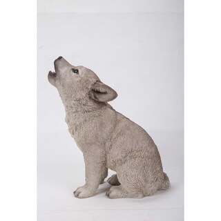 Foto 3 | Foto 3 | Figura De Acción Cachorro Lobo Aullando Hi-line Gift Ltd En Poliresina - Venta Internacional.