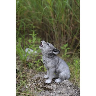 Foto 5 | Foto 5 | Figura De Acción Cachorro Lobo Aullando Hi-line Gift Ltd En Poliresina - Venta Internacional.