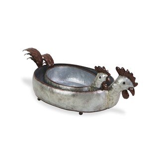 Foto 5 | Foto 5 | Set Decorativo De 2 Gallinas De Metal Galvanizado Planter Cheung - Venta Internacional.