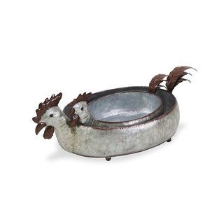 Foto 6 | Foto 6 | Set Decorativo De 2 Gallinas De Metal Galvanizado Planter Cheung - Venta Internacional.