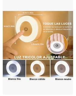 Foto 2 | Foto 2 | Luz Led Táctil Recargable Adooadii 6 Pzas Usb 3 Colores Armario/clóset