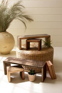 Foto 3 | Foto 3 | Juego De Elevadores Rectangulares De Madera Reciclada Rústica Table Kalalou - Venta Internacional.