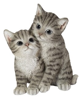 Foto 1 | Foto 1 | Figura Hi-line Gift Ltd Para Gatitos Abrazándose Color Gris Realista - Venta Internacional.
