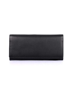 Foto 2 | Foto 2 | Cartera Plegable Para Mujer Karla Hanson Rfid De Piel Negra 19 X 10 X 3 Cm - Venta Internacional.