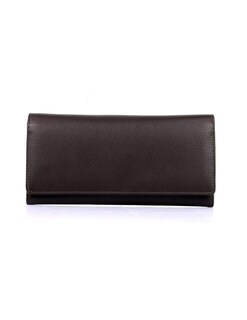 Foto 2 | Foto 2 | Billetera Doble Para Mujer Karla Hanson En Cuero Espresso Con Rfid - Venta Internacional.